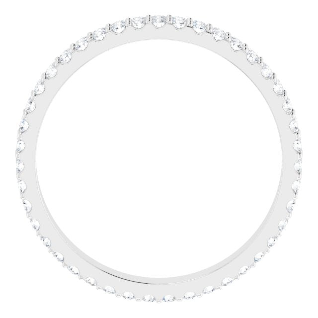 0.84 ct. Round Diamond Double Row Eternity Band-VIRABYANI